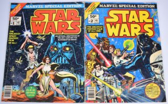 Marvel Special Edition Star Wars oversize comic books comprising issues 1 and 2, 1977.