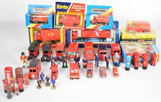 A collection of Royal Mail related toys to include vintage Dinky diecast model cars, together with a