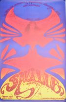 Hapshash and the Coloured Coat Jimi Hendrix Experience psychedelic poster signed in pencil by