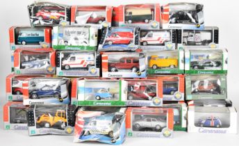 Over sixty Hongwell Cararama 1:43 scale diecast model cars and vans, all in original boxes.