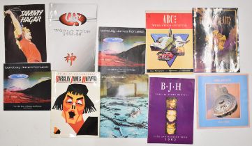 A collection of tour programmes including Pentangle, Barclay James Harvest, Big Country, Saxon,