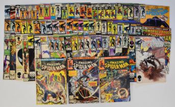 Over seventy Marvel bronze age comic books comprising The Amazing, Spectacular and Web of Spiderman,