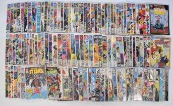 Approximately two-hundred The New Teen Titans and related titles by DC comics, the majority bagged