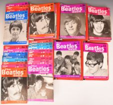 The Beatles Book Monthly issues 1-60 in five folders and some loose, including duplicates and