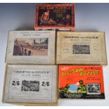Five Royal interest vintage wooden jigsaw puzzles comprising three A.V.N Jones examples including