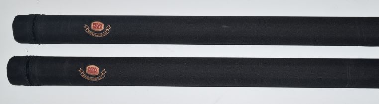 Two Penn International travel fishing rods comprising IGFA 1366C and 1370C, with hard cases