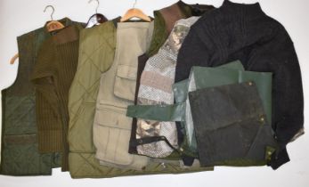 Ten pieces of sporting/ shooting related clothing including Game Hunter jackets, mostly M/L