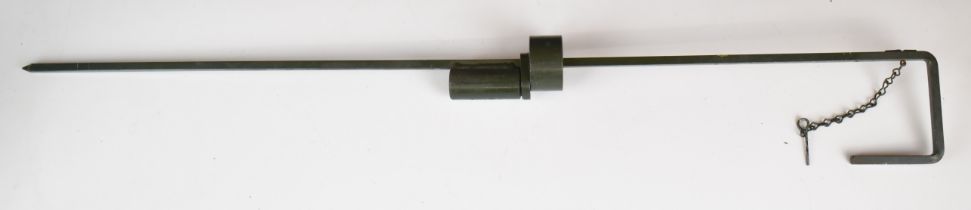 12 bore poacher's falling block trip wire alarm gun, 85cm long