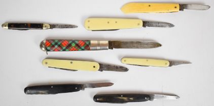 Eight pocket / folding knives including Witness, Richards Rodgers & Needham etc, longest blade