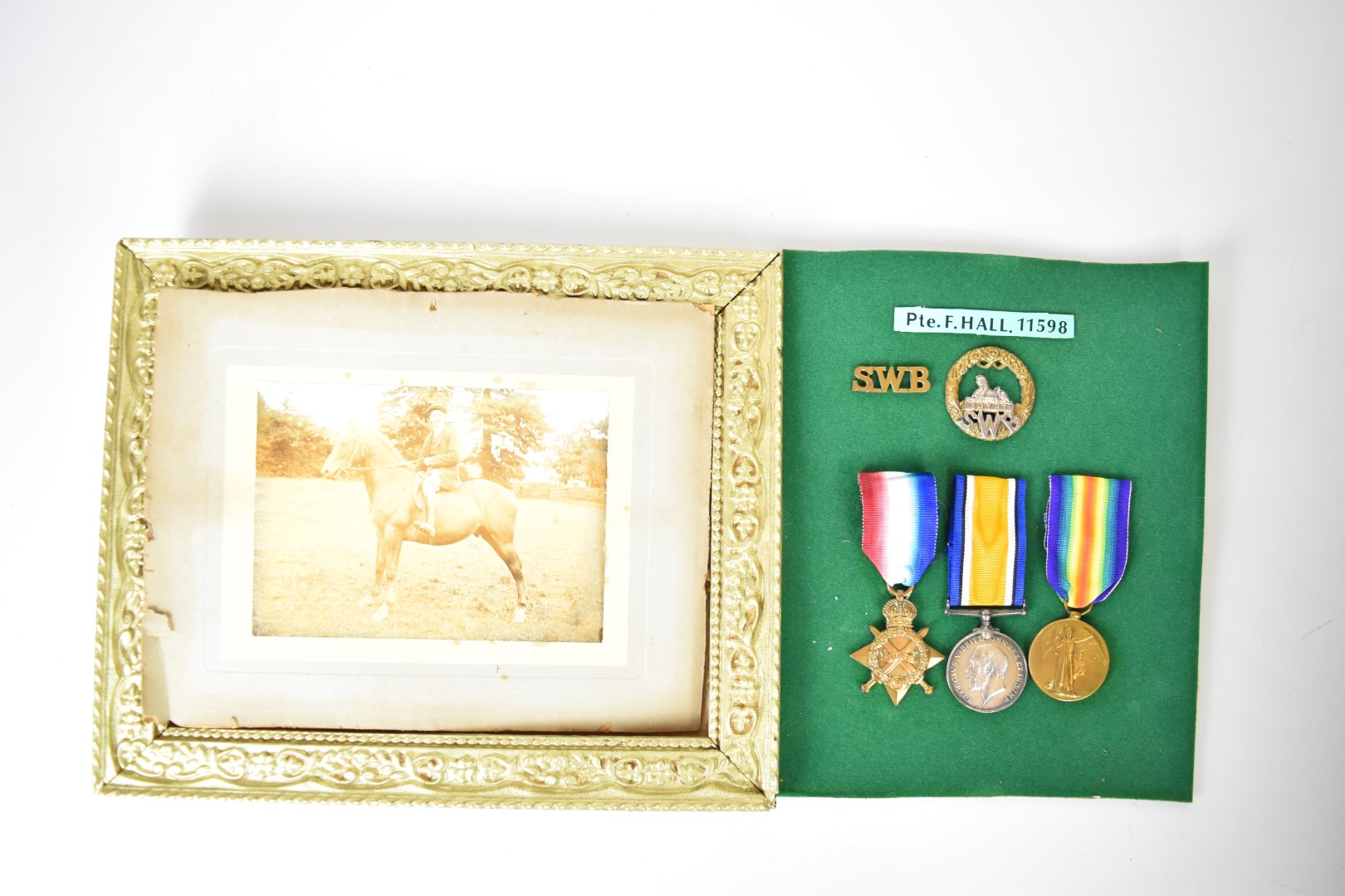 WW1 BRITISH 1914-15 Star War & Victory Medal Trio R-9795.PTE.E.WATSON.K - Foto 10