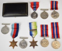 Eight WW2 medals comprising 1939/1945 Star, Atlantic Star with clasp for France & Germany, four