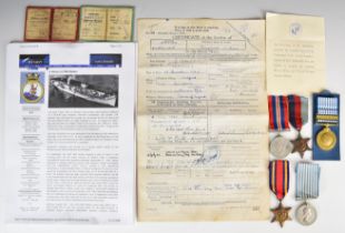 Royal Navy WW2 and Korean War medals comprising Burma Star, War Medal and Korea Medal named to
