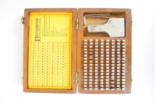 Pryor Sheffield 3/16 number and letter punch set with holder etc, in original box with Imperial