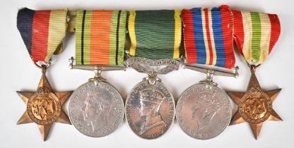 British Army WW2 medal group of five comprising 1939/1945 Star, Italy Star, War Medal, Defence Medal