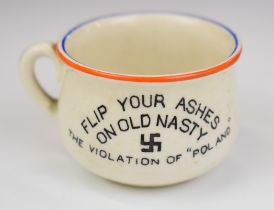 Fieldings small novelty ash pot, 'Flip Your Ashes on Old Nasty, The Violation of 'Poland' and '