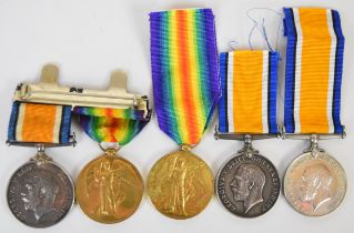 British Army WW1 medals comprising two pairs of Victory Medals and War Medals named to 395648 Pte