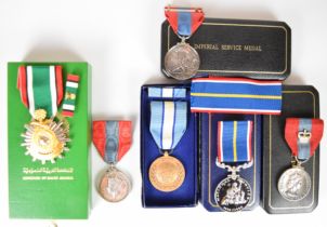 Three Imperial Service Medals named to Percy Cecil Bland, Thomas Edward Jones and Ernest Pett, two