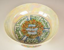 'Glasgow Girls' Arts & Crafts movement Art Deco porcelain marriage bowl by Ann Macbeth, of BSA