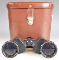 Cased pair of Carl Zeiss Jena Jenoptem 10 x 50W binoculars