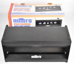 Milbro air rifle or pistol knockdown auto reset target and pellet catcher, in original box.