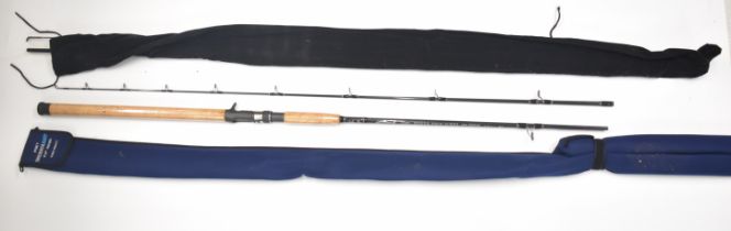 Three sea fishing / spinning rods comprising Loomis and Franklin Power Twin Super 8' 30-60g, 9' 40-