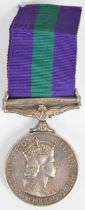 British Army Queen Elizabeth II General Service Medal 1918-62 with clasp for Malaya named to