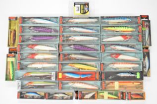 Approximately 33 Rapala sea / pike fishing lures, mostly Magnum, Downdeep, Floating Sliver etc