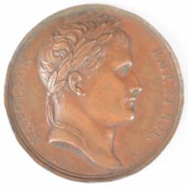 1812 Emperor Napoleon entry to Moscow bronze commemorative medallion, diameter 41mm