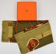 Hermès Jumping silk scarf, 90 x 90cm, in Hermès box