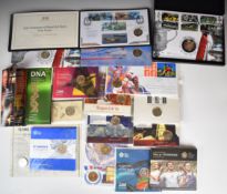 Nineteen commemorative £2 coin presentation packs including sporting, aircraft, historical examples,