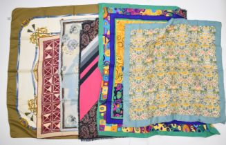 Six ladies scarves including one Liberty