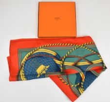 Hermès Grande Tenue scarf, 90 x 90cm, in Hermès box