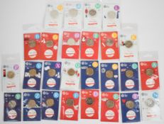 Set of Royal Mint 2018 Alphabet 10p coins, all in original packs