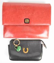 Gucci black leather small bag / wallet with signature Gucci branding, 17 x 11cm, together with a Jay