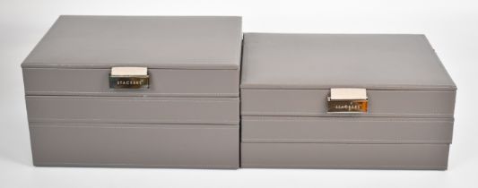 Two Stacker three layer jewellery boxes in Classic Mink