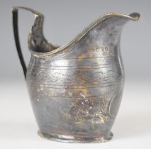 Georgian hallmarked silver cream or milk jug, London 1805, maker's mark rubbed, height 8.5cm, weight