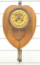 H. Noble marble cased wall clock with Brocot escapement and compensated style pendulum, striking