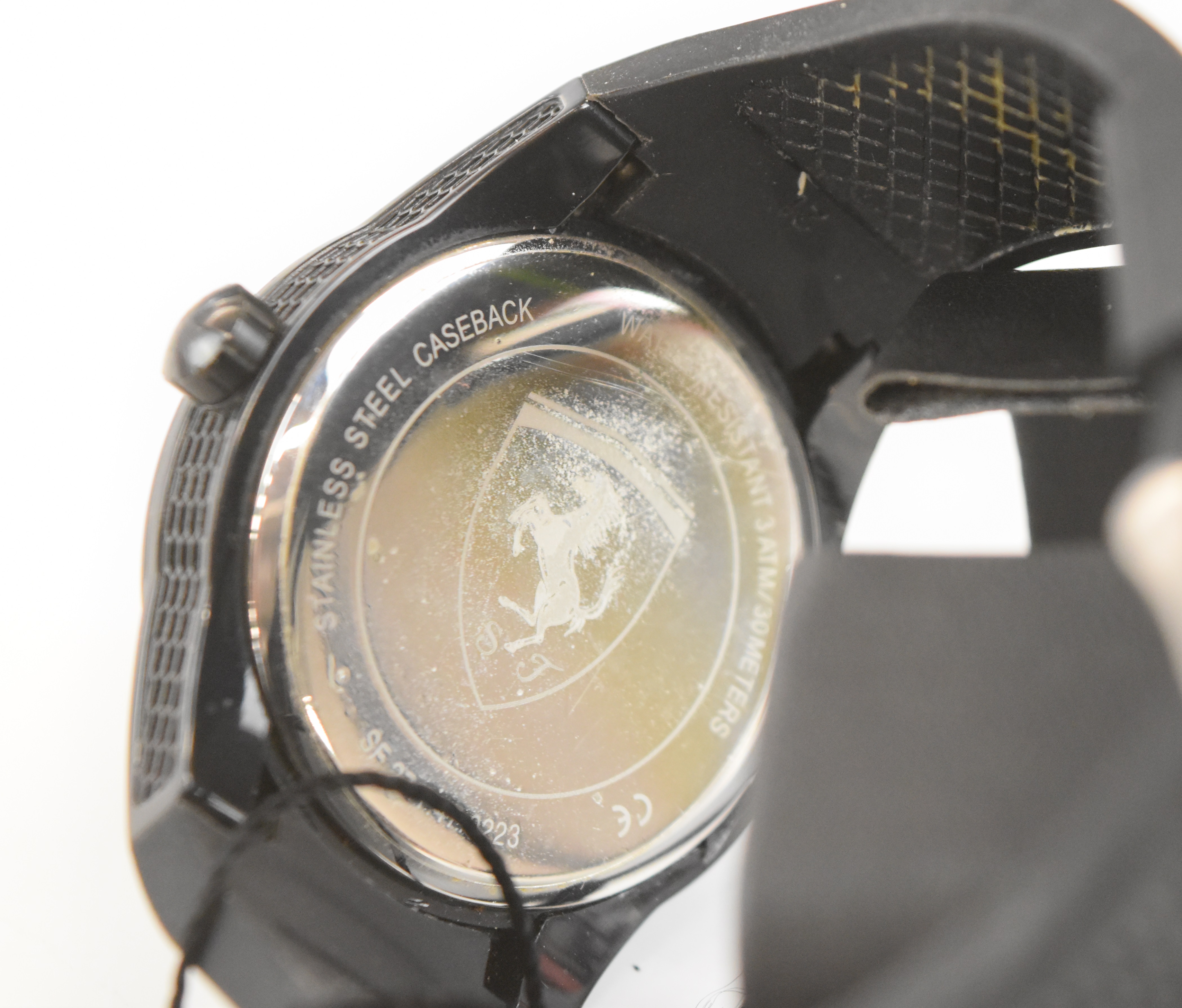 Scuderia Ferrari gentleman's wristwatch with red hands and hour markers, black dial, bezel and - Image 4 of 5