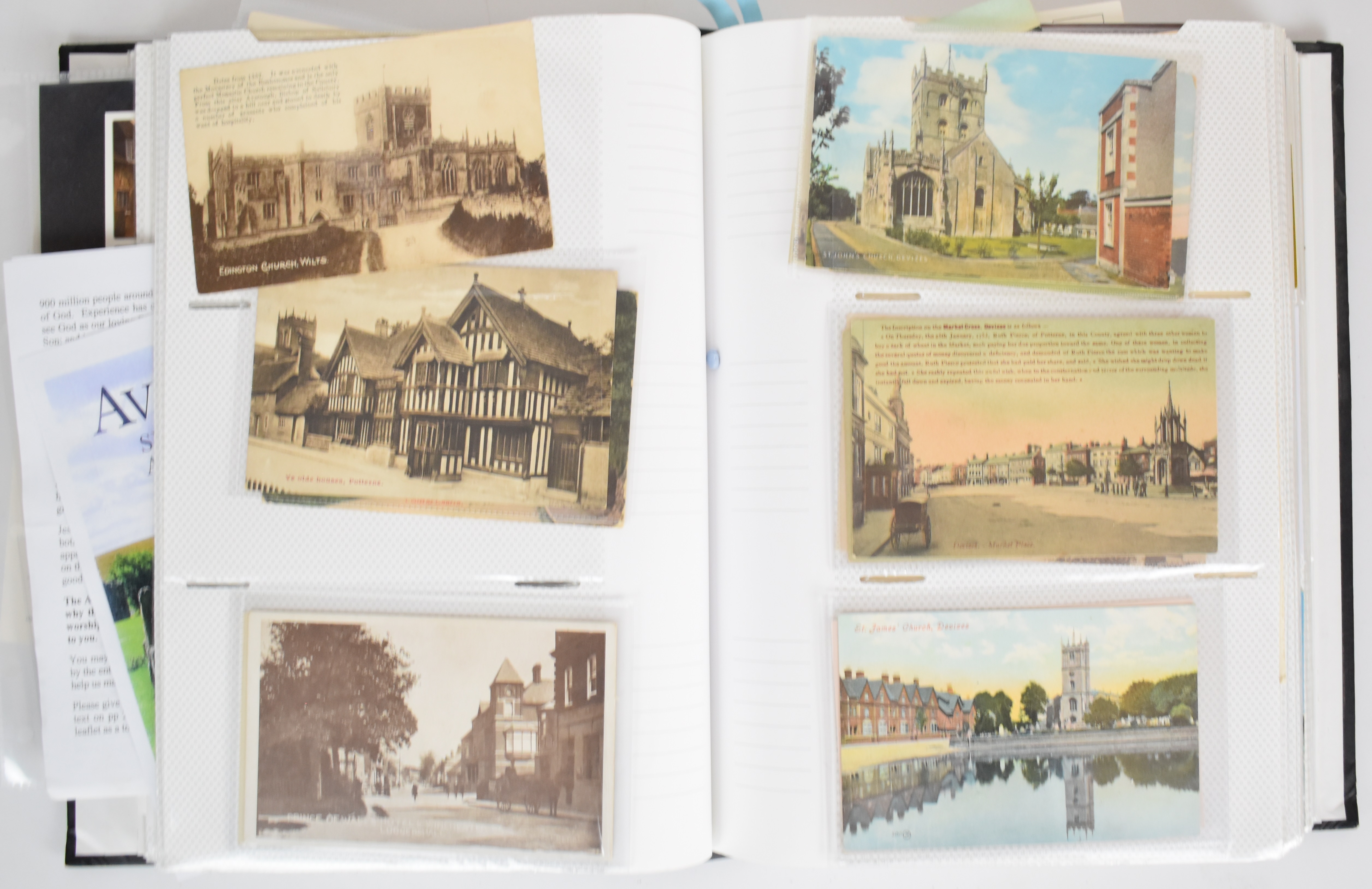 Album of topographical postcards including Wiltshire, Dorset, Swindon, Wooten Bassett, Chippenham, - Image 4 of 7