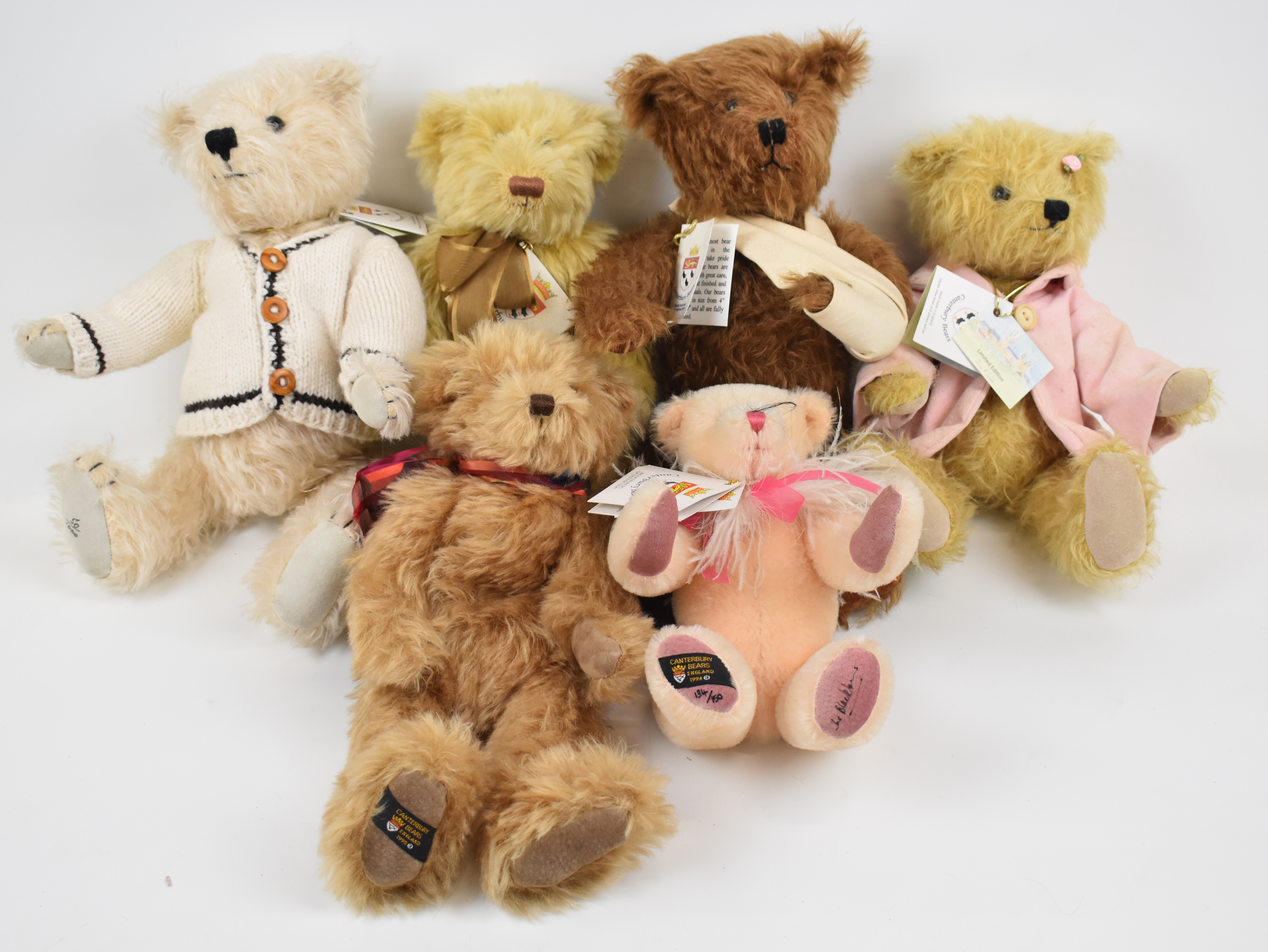 Twenty-two Canterbury Bears Teddy bears, each with original swing tag to neck, tallest 52cm. - Image 3 of 4