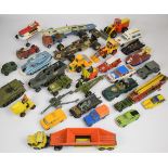 A collection of loose Corgi and Dinky diecast model cars to include Batmobile, Spectrum Pursuit