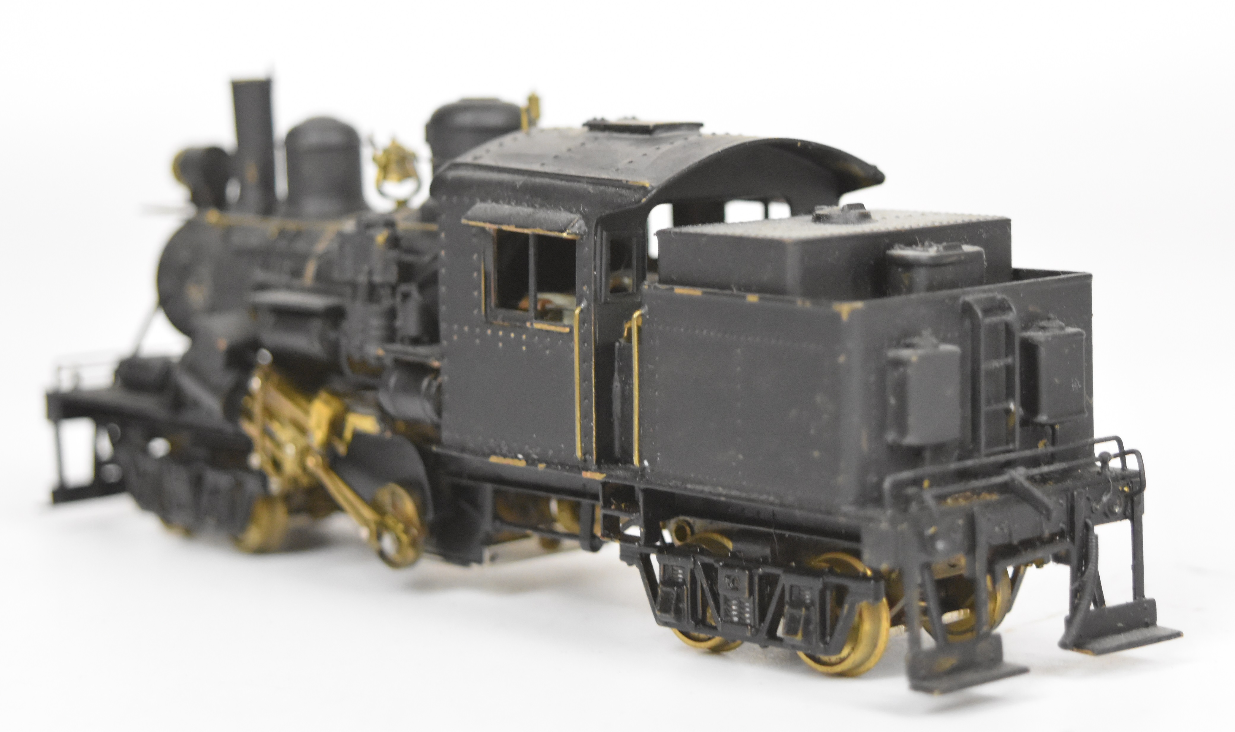 United Scale Models H0 gauge brass 'Climax' geared locomotive, in original box, made in Japan. - Image 3 of 5