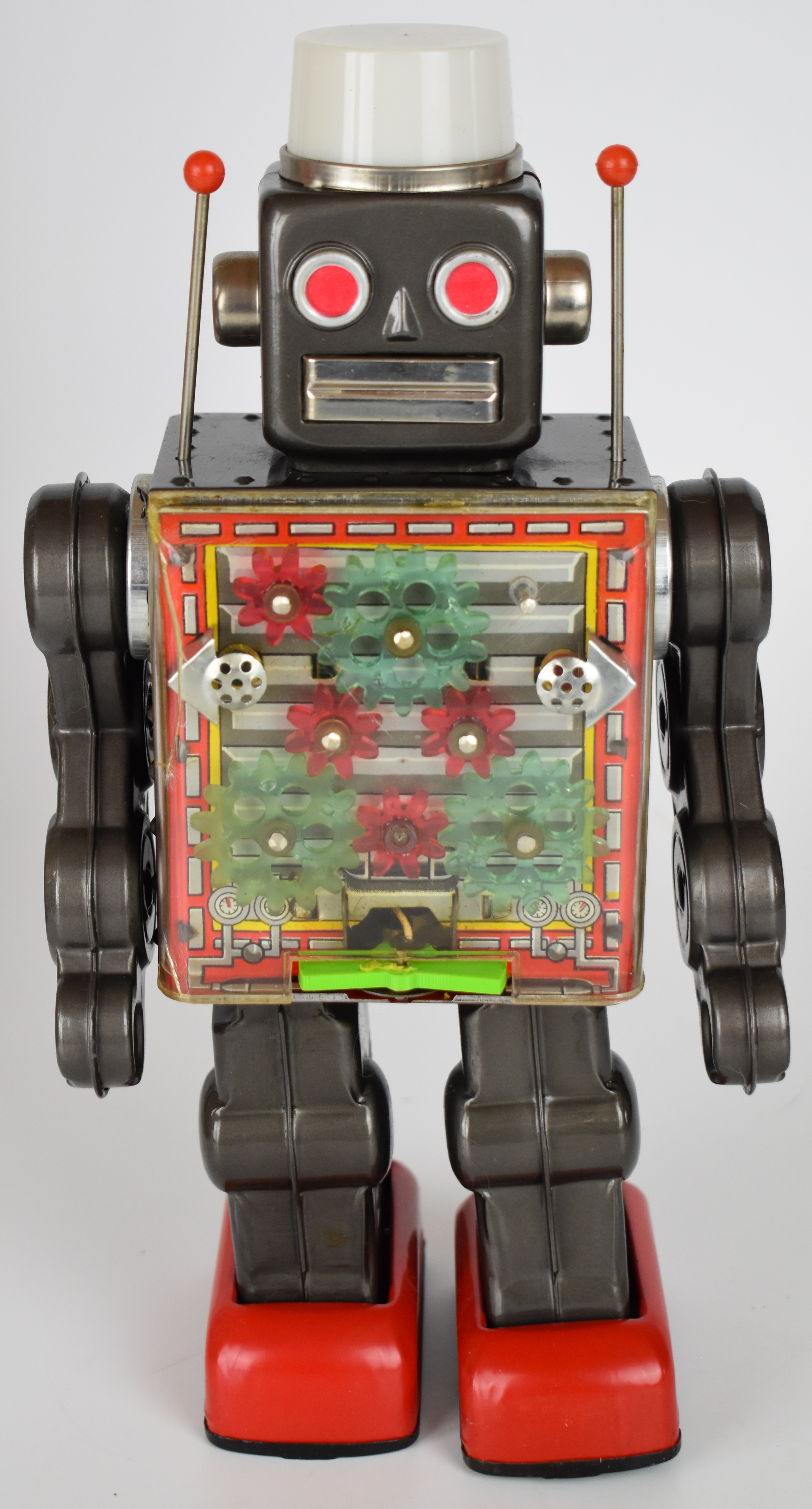 Japanese battery operated tinplate 'Machine Robot' by Horikawa (SH Toys) with visible gear - Image 2 of 12