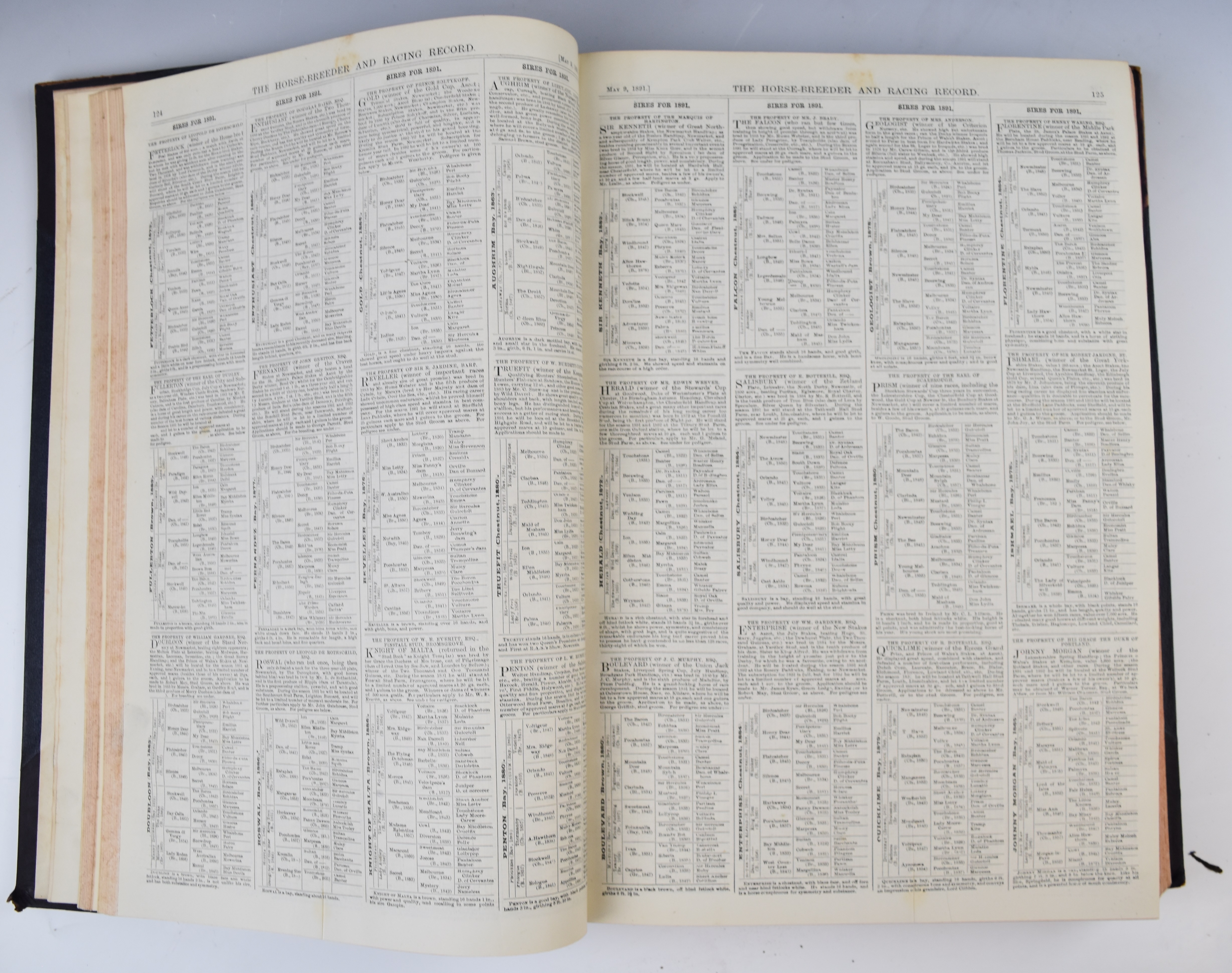 The Horse-Breeder & Racing Record at Home & Abroad Edited by 'Beacon' Volumes 1-6 numbers 1–186, - Image 3 of 4