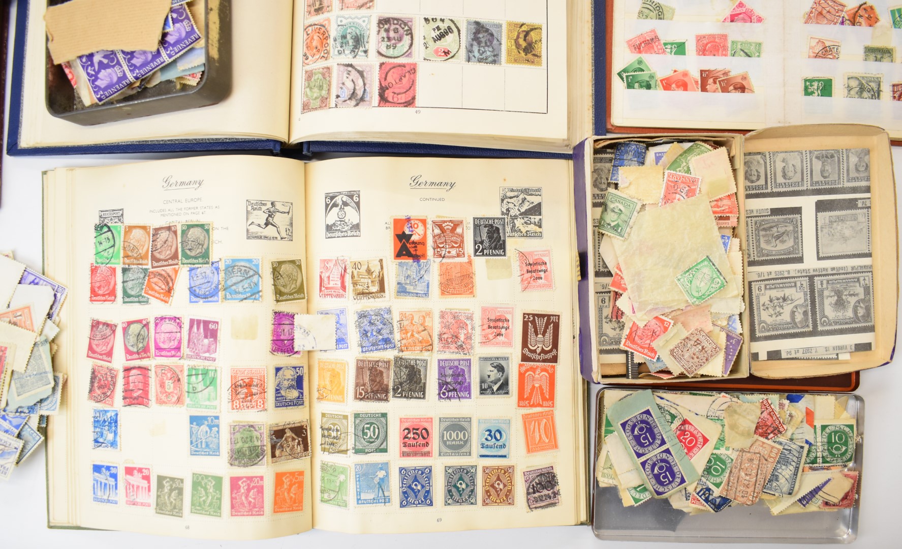 A stamp collection in various stamp albums including the Cardinal and The Royal Mail and in - Image 2 of 5