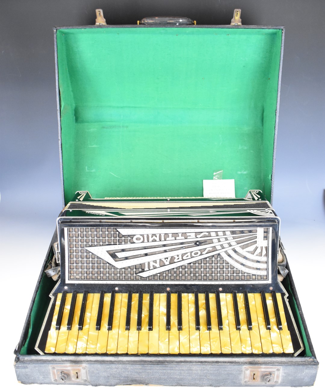 Soprani Settimio 41 key piano accordion in black/gem finish, with fitted hard case. - Image 2 of 7