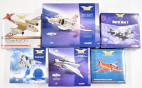 Six Corgi Aviation Archive 1:72 scale diecast model aeroplanes to include EE Lightning F2 49402,