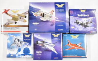Six Corgi Aviation Archive 1:72 scale diecast model aeroplanes to include EE Lightning F2 49402,
