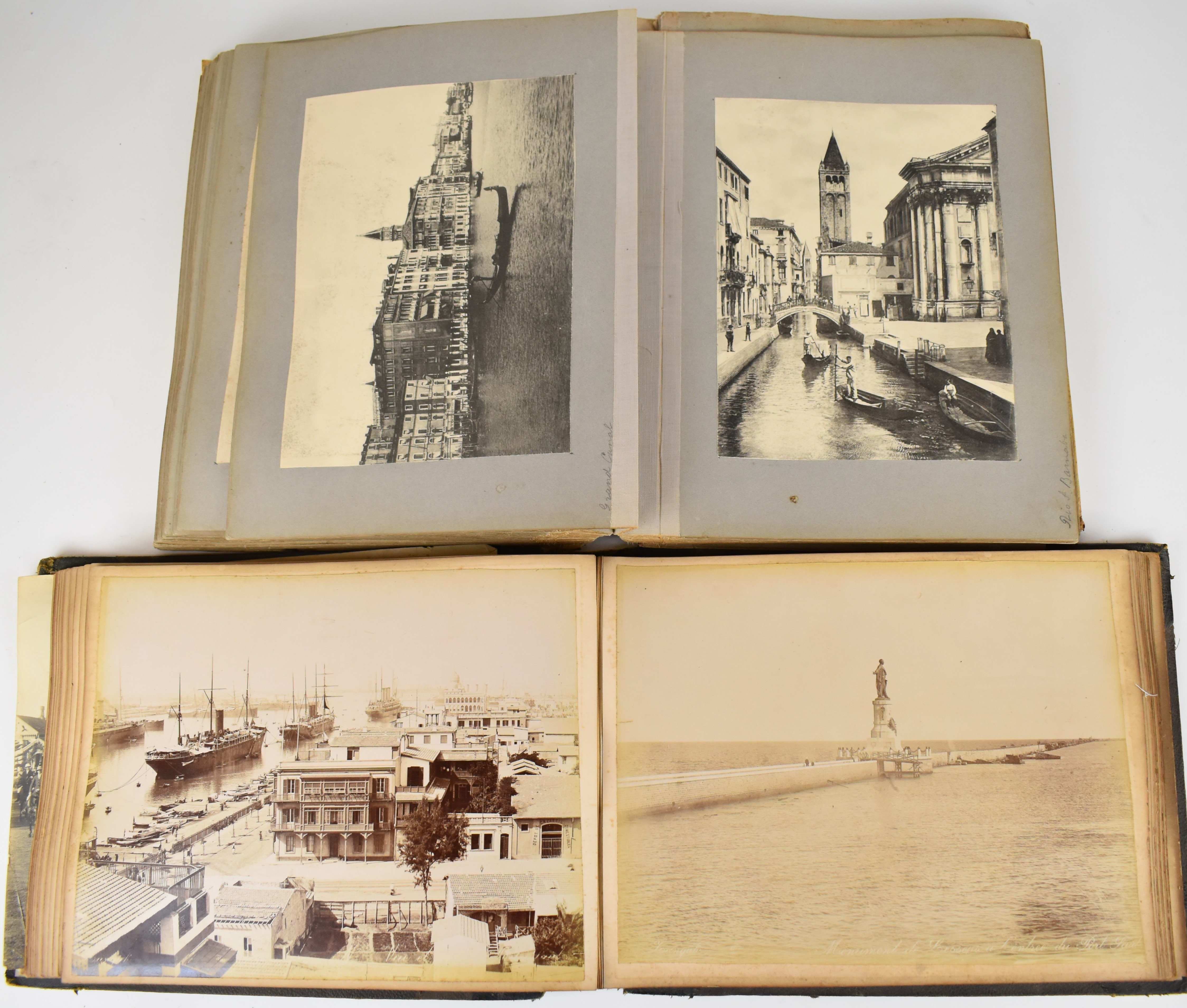 Two Victorian Grand Tour albums of mainly Italian scenes including Napoli, Pompei, Rome, Venice, - Image 5 of 13