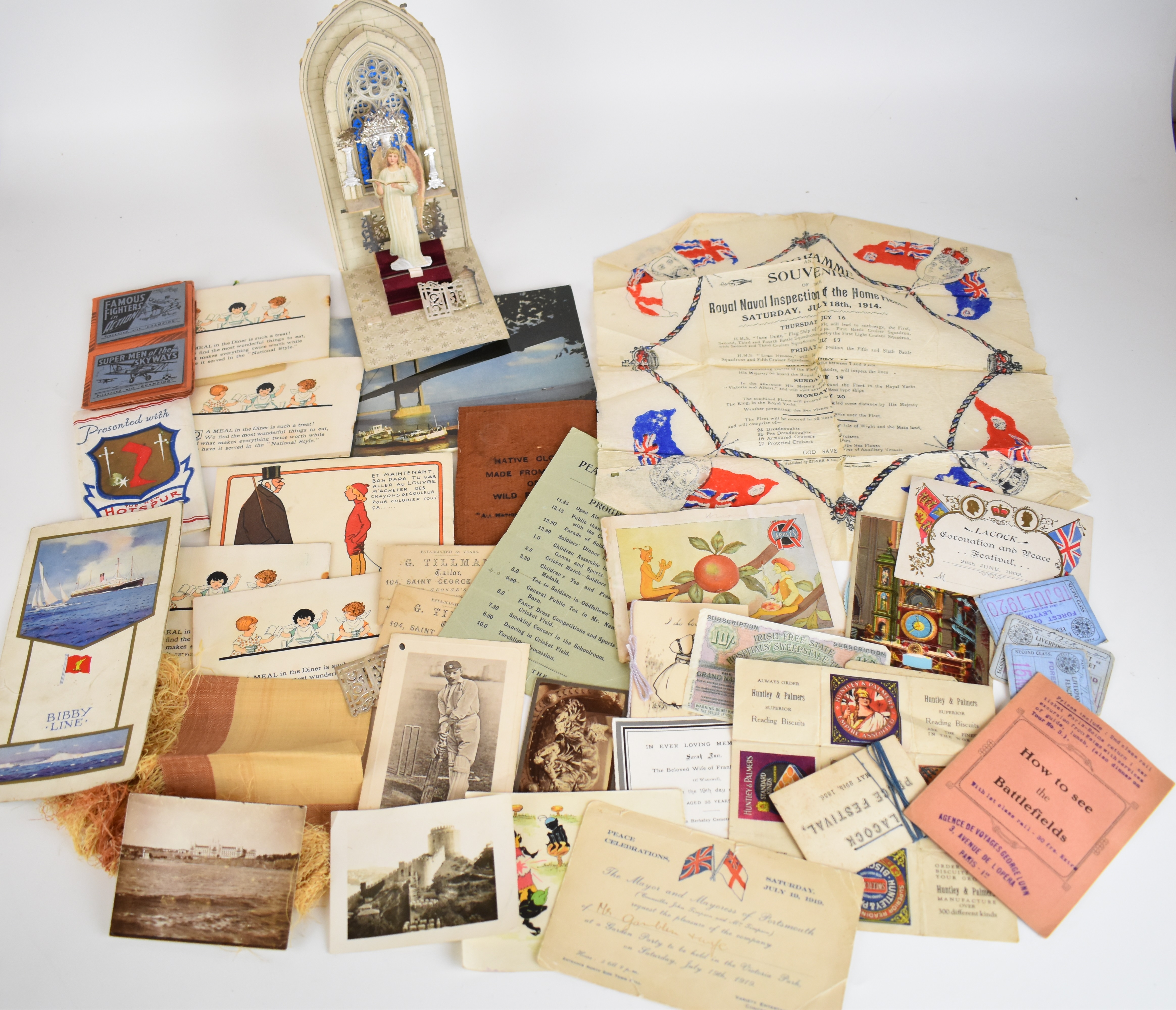 Ephemera including invitations and tickets for Peace Festivals including Portsmouth and Lacock